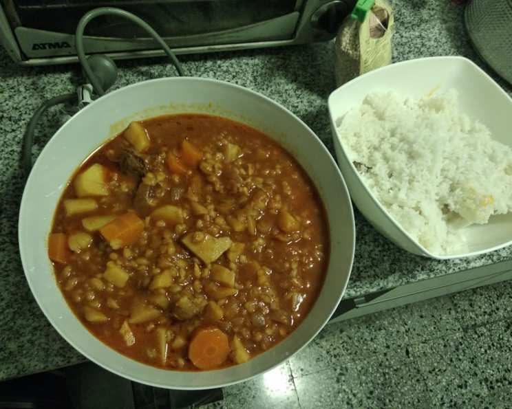 Pressure Cooker Cholent or Beef Barley Stew Recipe